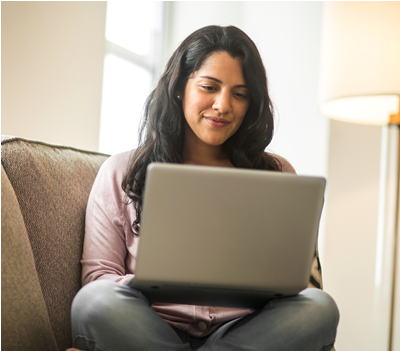 girl on laptop