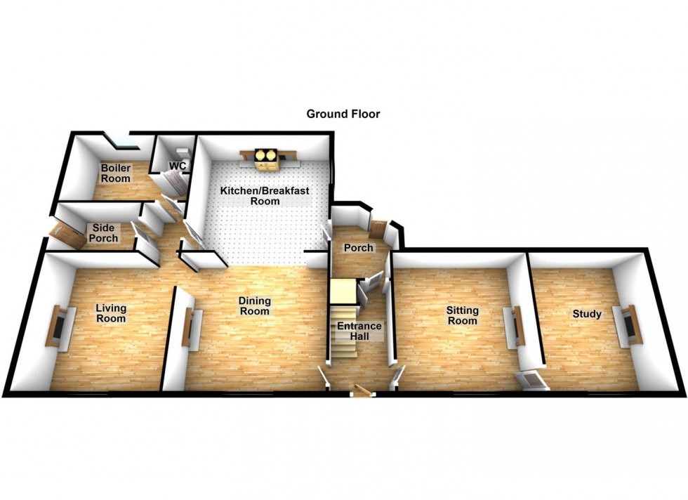 Floorplan for The Elms Farm, Great North Road, PE8