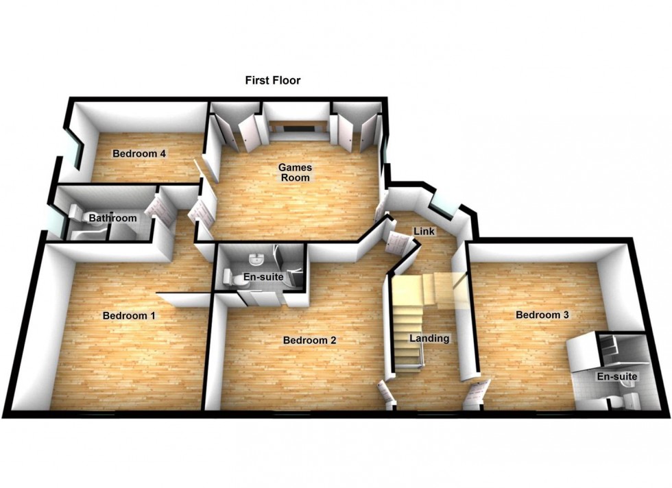 Floorplan for The Elms Farm, Great North Road, PE8