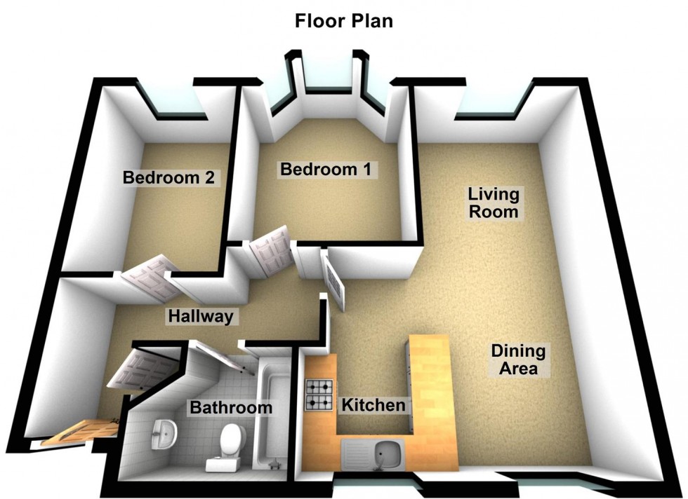 Floorplan for Silver Birch Court, Wittering, Peterborough