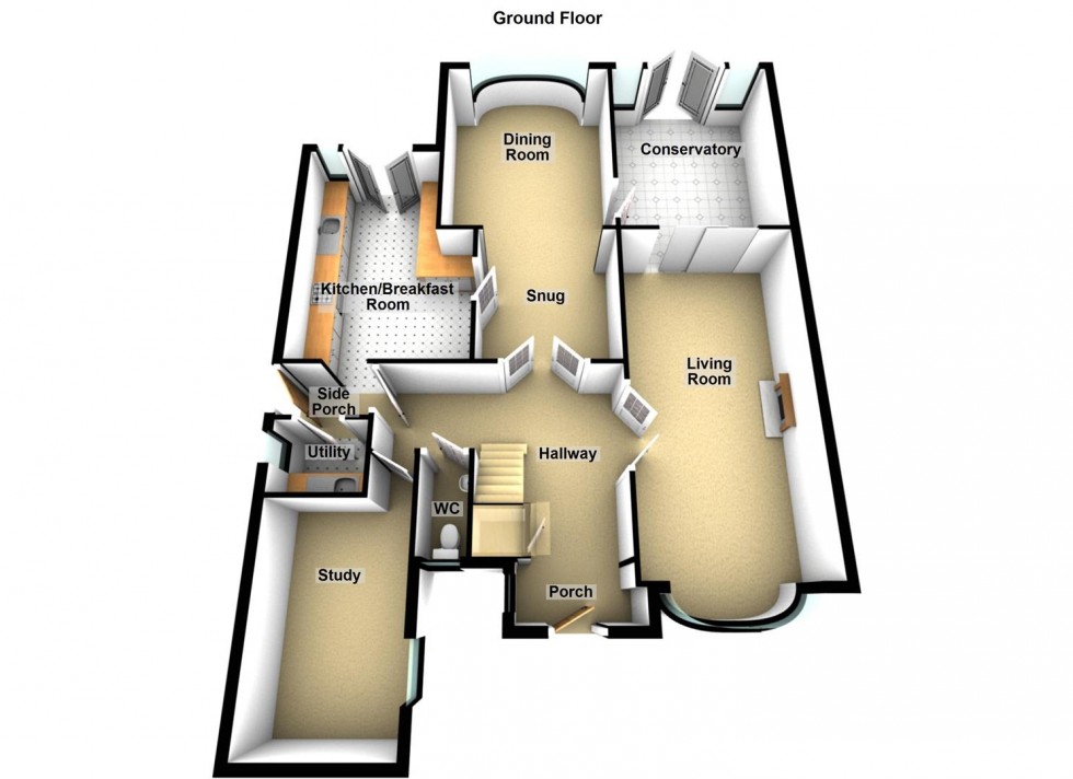 Floorplan for Dunblane Drive, Orton Southgate, Peterborough