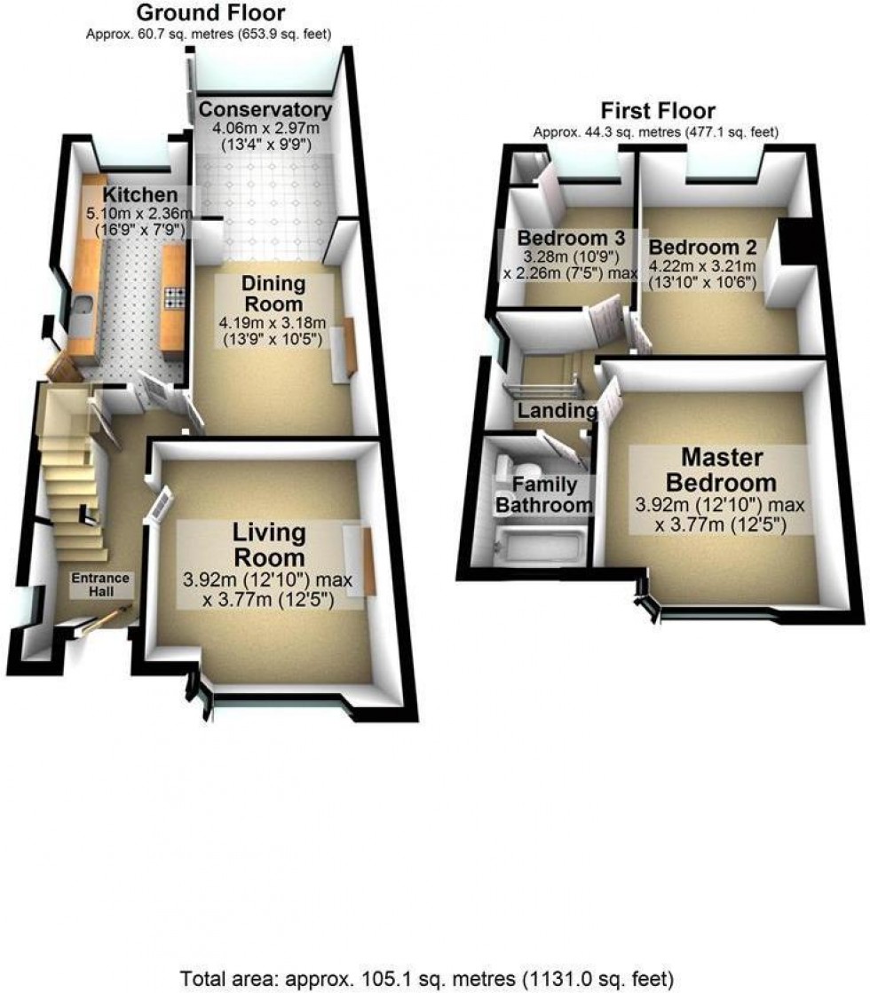 Floorplan for Grange Avenue, Peterborough