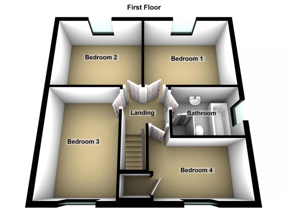 Floorplan for Lyvelly Gardens, Parnwell, Peterborough