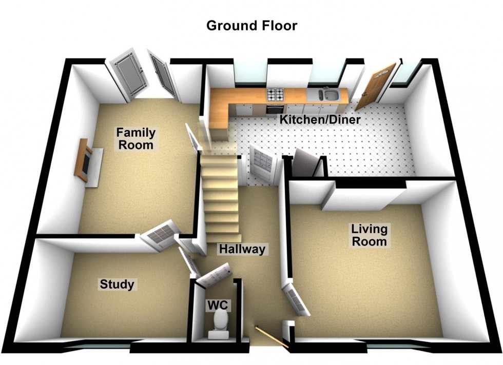 Floorplan for Guntons Road, Newborough, Peterborough