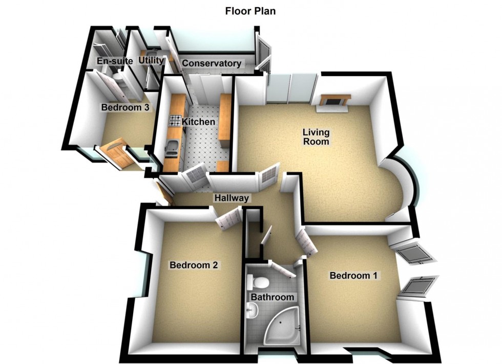 Floorplan for Riverside Mead, Stanground, Peterborough