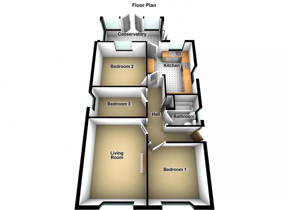 Floorplan for Oakdale Avenue, Stanground, Peterborough