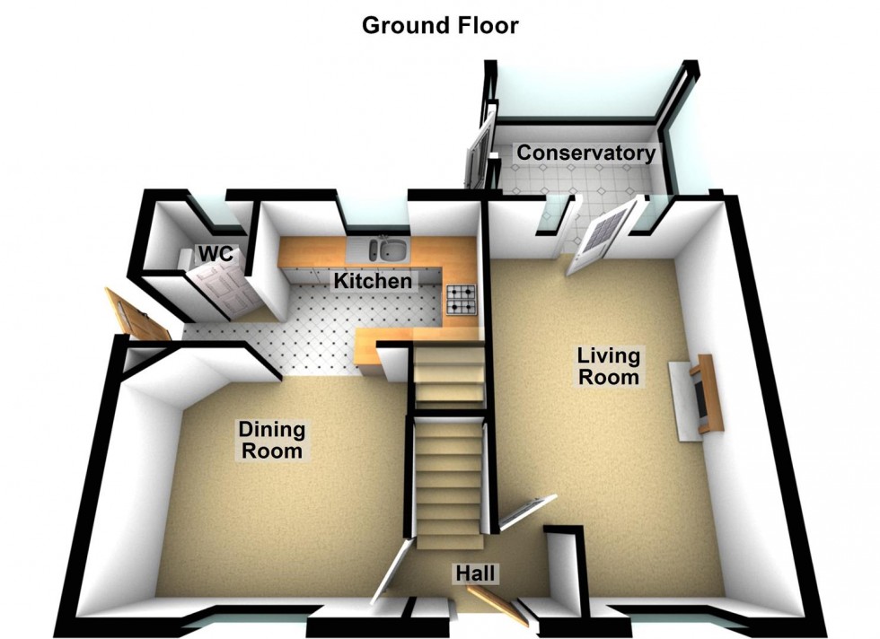 Floorplan for South View, London Road, Woodston, Peterborough