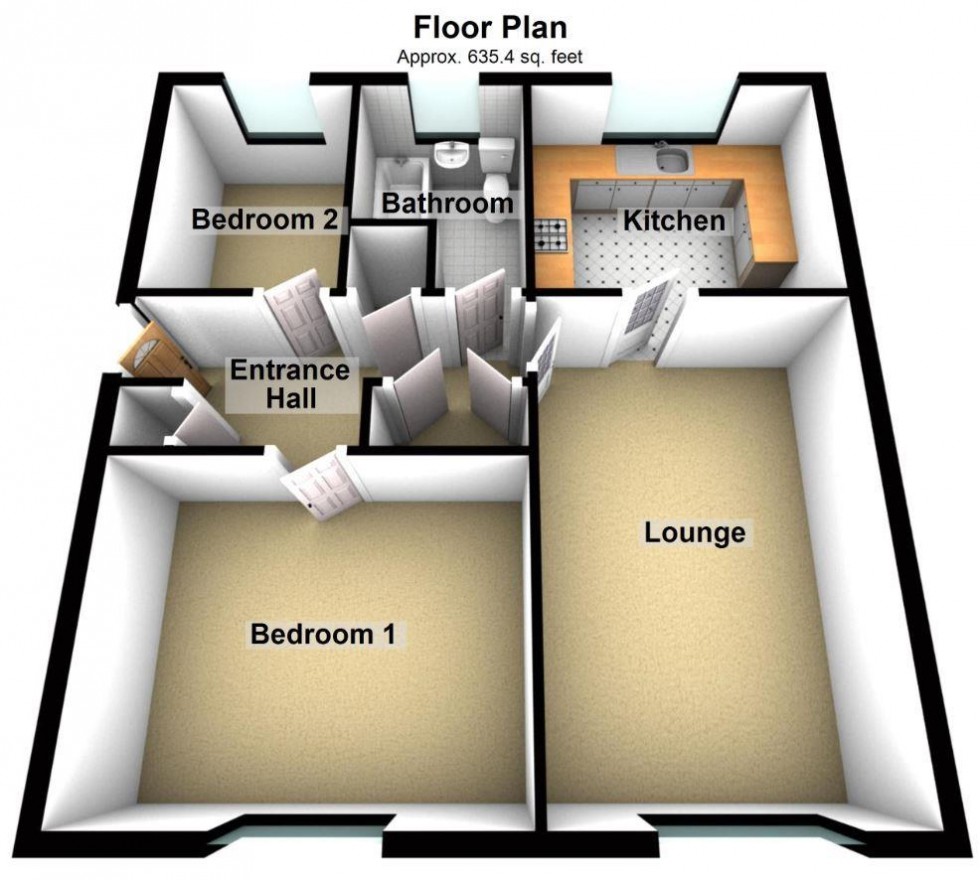 Floorplan for Deerleap, Bretton, Peterborough, Cambridgeshire