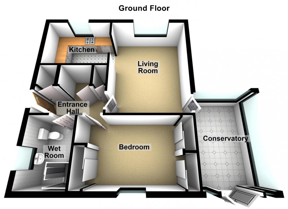 Floorplan for Bradwell Road, Peterborough