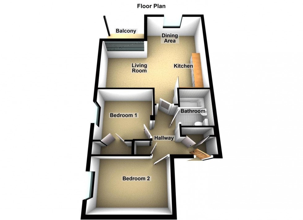 Floorplan for Hammonds Drive, Fengate, Peterborough