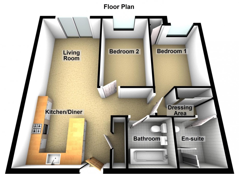 Floorplan for Clarkson House, Fletton Quays, Peterborough