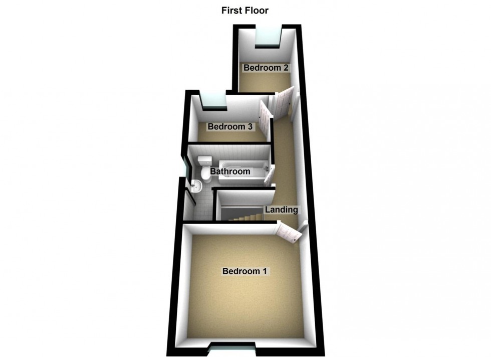 Floorplan for Churchfield Road, Peterborough