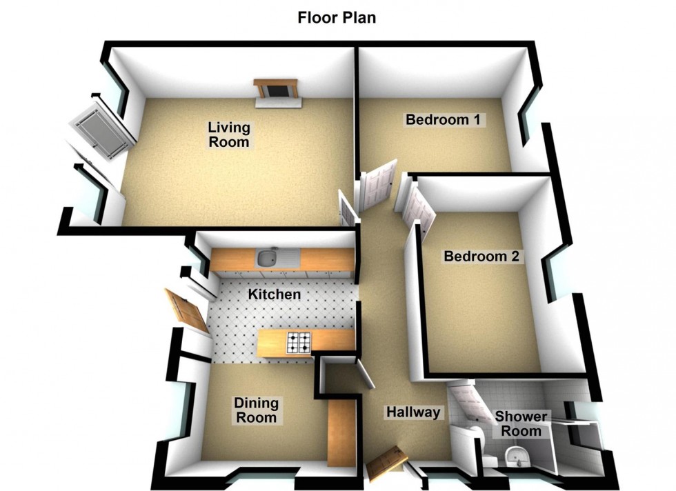Floorplan for Canterbury Road, Werrington, Peterborough