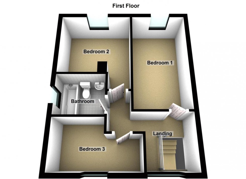 Floorplan for Bluebell Avenue, Dogsthorpe, Peterborough