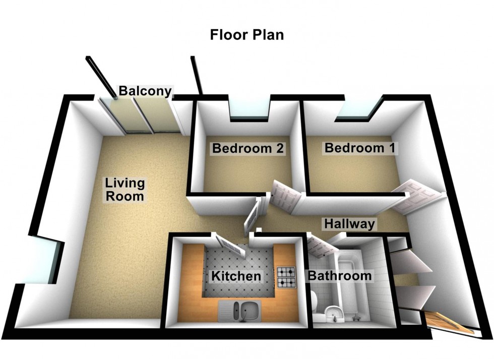 Floorplan for Viersen Platz, Peterborough