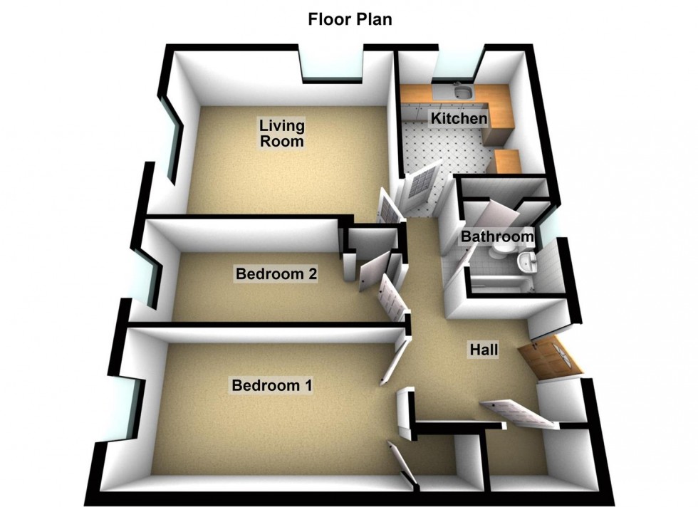 Floorplan for Stoneleigh Court, Longthorpe,  Peterborough
