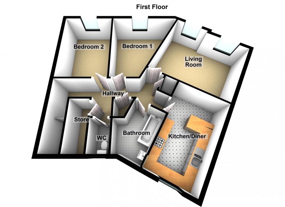 Floorplan for Gatenby, Werrington, Peterborough